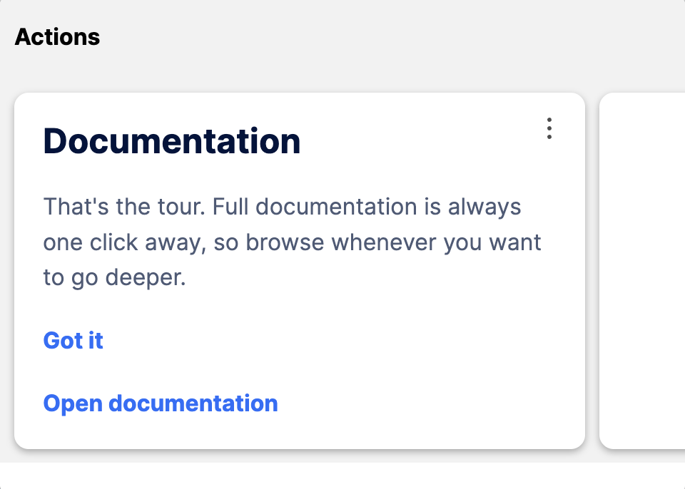 An empty placeholder card in a horizontal container