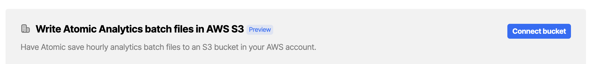 S3 integration configuration in the Workbench