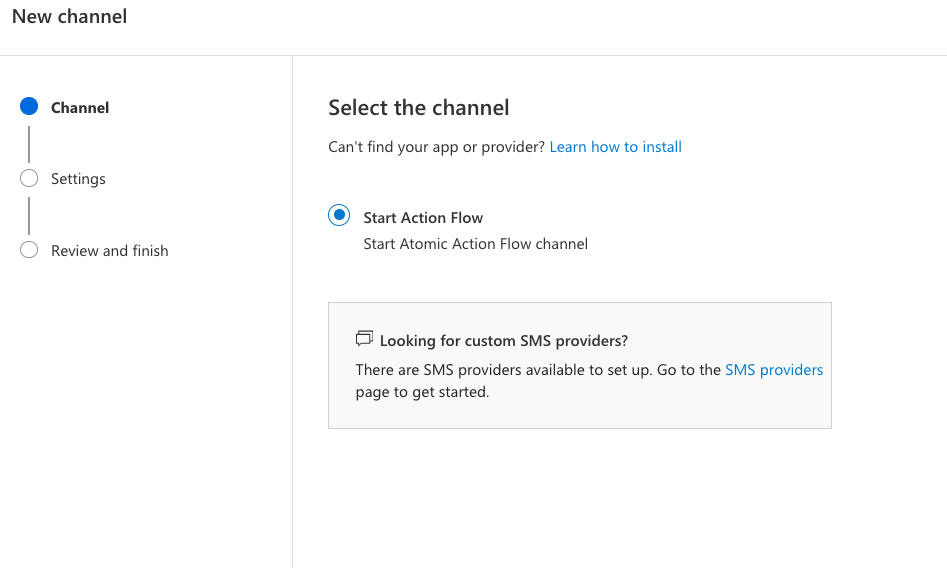 CIJ Settings New Channel