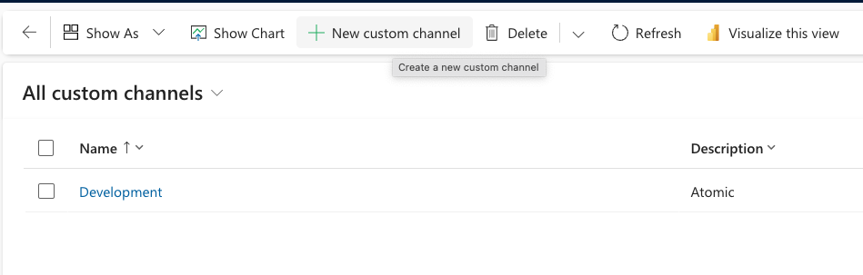 CIJ Settings New Channel